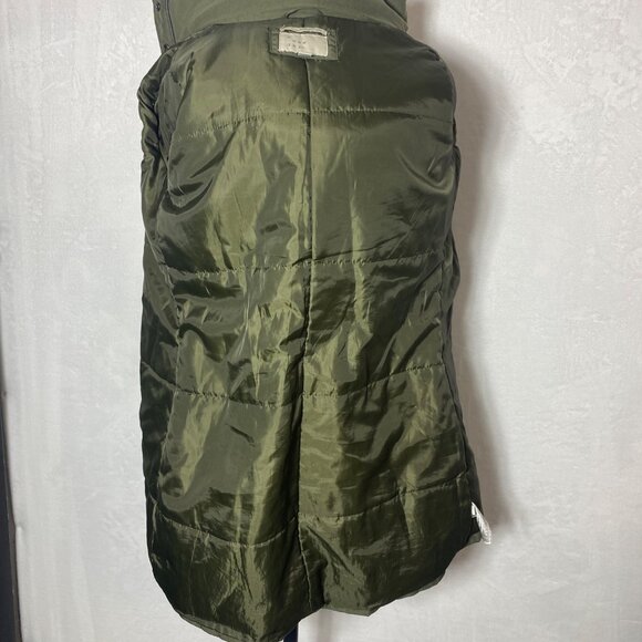A New DAy XS Olive Green Womens Parka Jacket With Faux Fur Trim Hood Snap/Zip - Picture 10 of 16